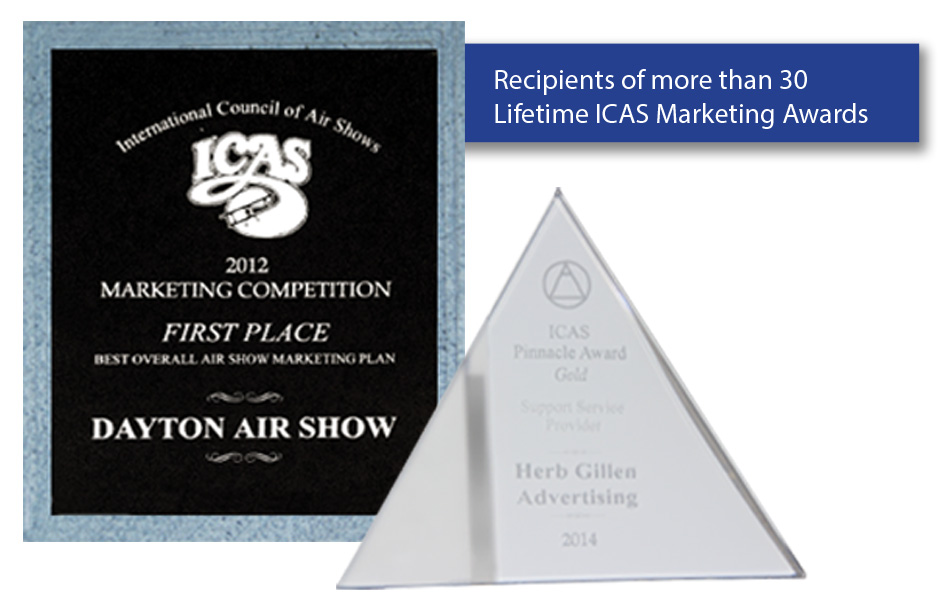 Herb Gillen Air Shows - Picture of Awards Received from ICAS Foundation