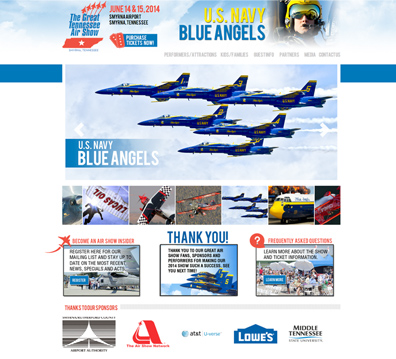 Herb Gillen Air Shows - Example Web Site - Great Tennessee Air Show