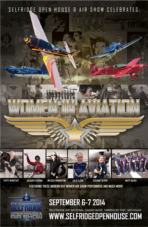 Herb Gillen Air Shows - Example Poster - Women in Aviation Self Ridge Air Show