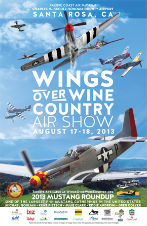 Herb Gillen Air Shows - Example Poster - Wings Over Wine Country Air Show